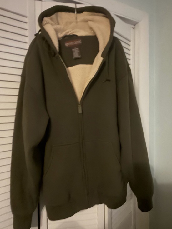 Moose Creek Other - NWOT Moose Creek Sherpa-Lined Olive Green Zip Hoodie